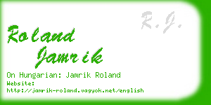 roland jamrik business card